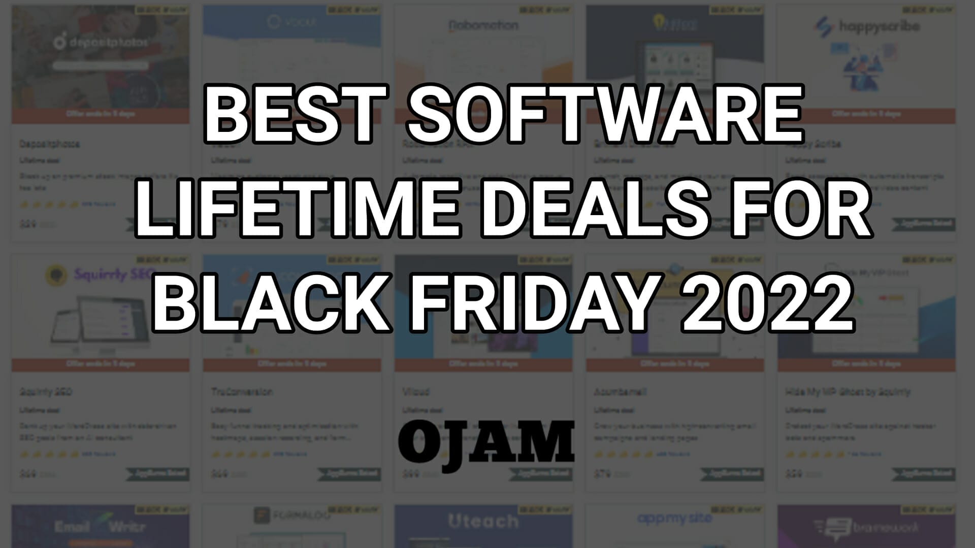 OJAM Online Shopping BEST SOFTWARE LIFETIME DEALS FOR BLACK FRIDAY 2022