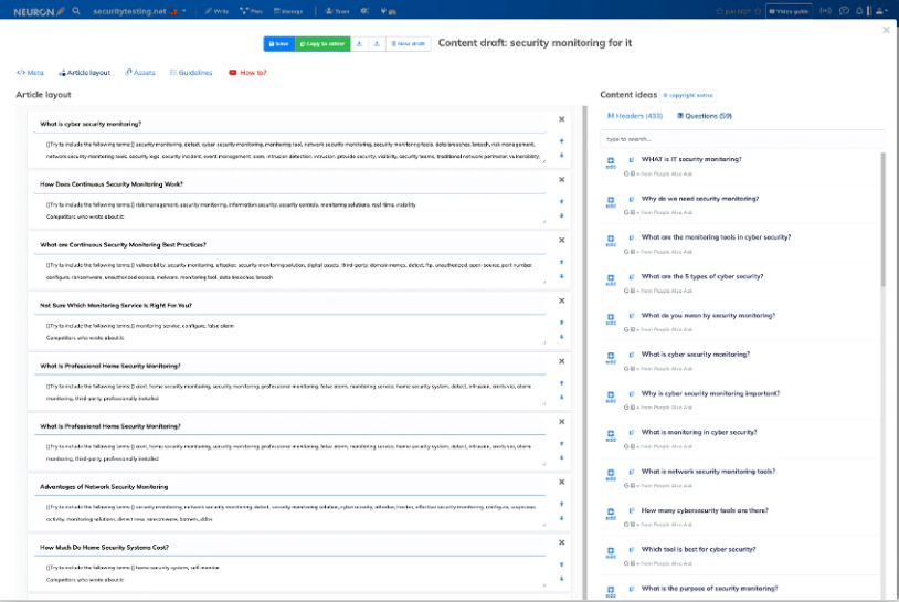 Buy Software Apps NeuronWriter Lifetime Deal content 2