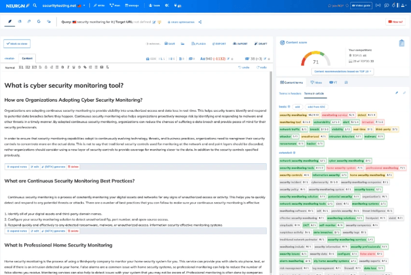 Buy Software Apps NeuronWriter Lifetime Deal content 3