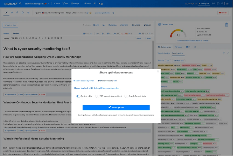 Buy Software Apps NeuronWriter Lifetime Deal content 4