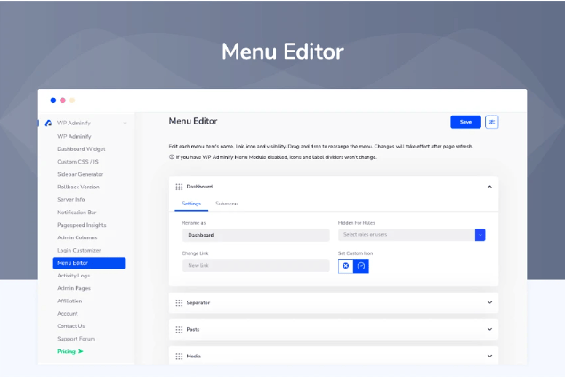 Buy Software Apps WP Adminify Lifetime Deal content 3
