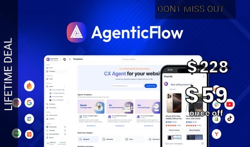 AgenticFlow Lifetime Deal for $59