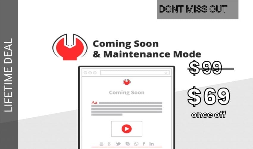 Coming Soon & Maintenance Mode Lifetime Deal for $69