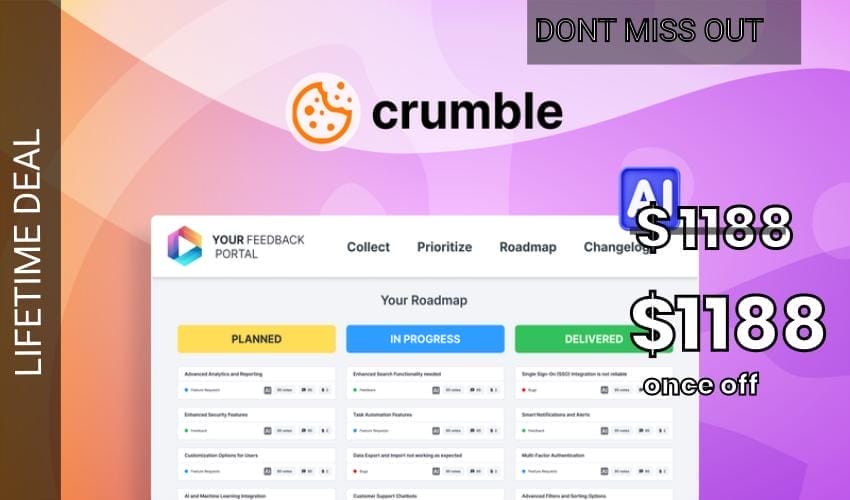 Crumble Lifetime Deal for $1