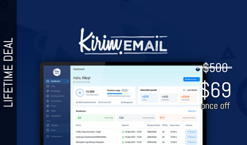 KIRIM.EMAIL Lifetime Deal for $69