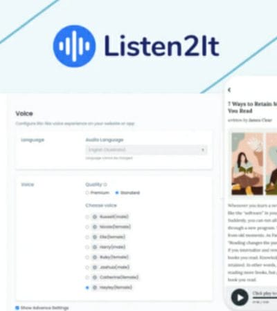Listen2It Lifetime Deal for $59