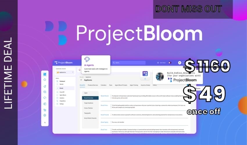 ProjectBloom - Plus Exclusive Lifetime Deal for $49