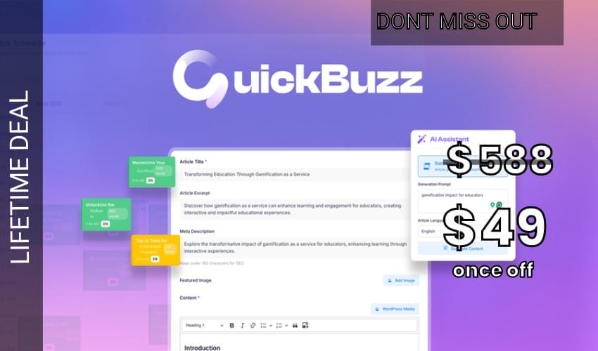 Quickbuzz Lifetime Deal for $49