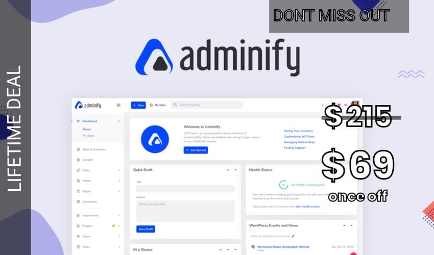 WP Adminify Lifetime Deal for $69