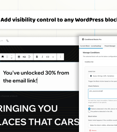 Conditional Blocks Pro Lifetime Deal for $49