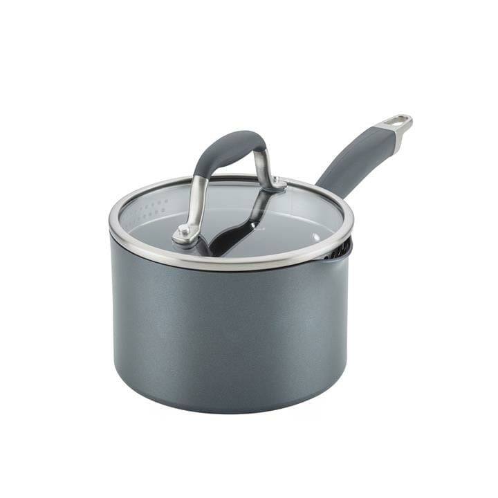 OJAM Cookware Brands - Anolon Advanced Home Moonstone 16cm/1.9L Covered Straining Saucepan