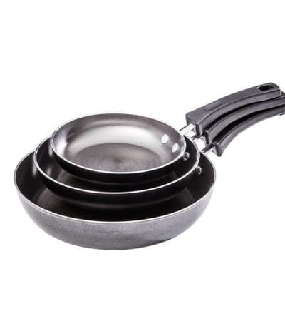 OJAM Cookware Brands - Prestige Cool Britannia Smart Stack Triple Skillet Pack