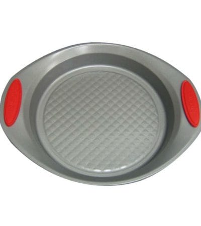 OJAM Cookware Brands - Prestige Create 20cm Round Cake Pan with red Silicone Grip
