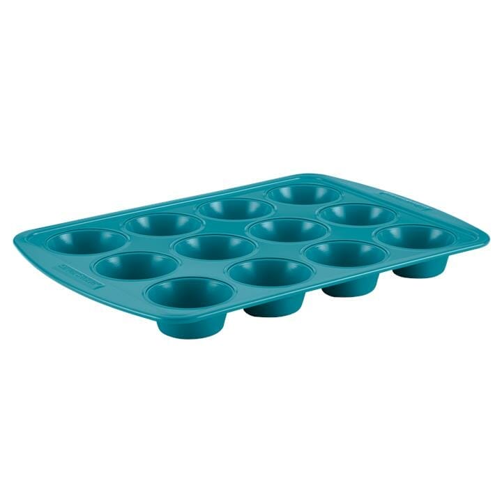 OJAM Cookware Brands - Silverstone  Bakeware 12 Cup Muffin Pan Teal