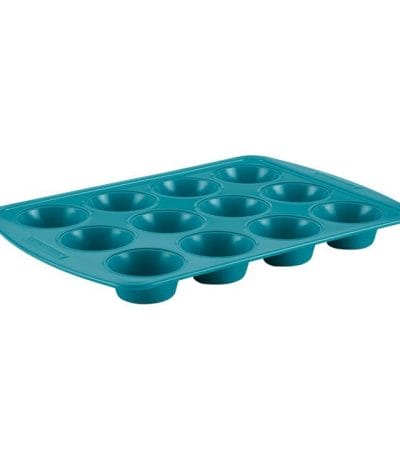 OJAM Cookware Brands - Silverstone Bakeware 12 Cup Muffin Pan Teal