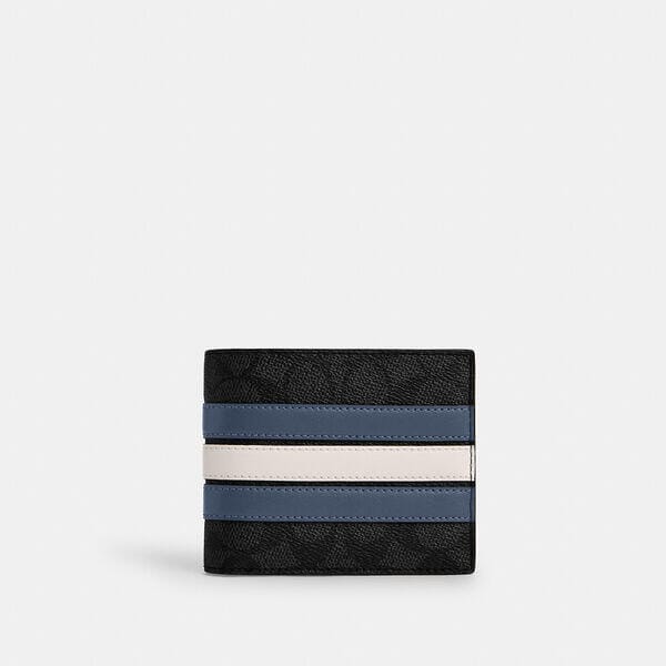 Fashion 4 - 3-In-1 Wallet In Signature Canvas With Varsity Stripe