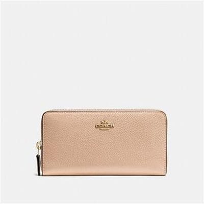 Fashion 4 - ACCORDION ZIP WALLET IN POLISHED PEBBLE LEATHER