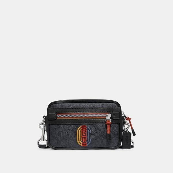 Fashion 4 - Academy Crossbody In Signature Canvas With Varsity Zipper And Coach Patch