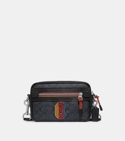 Fashion 4 - Academy Crossbody In Signature Canvas With Varsity Zipper And Coach Patch