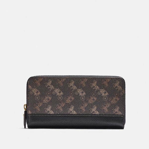 Fashion 4 - Accordion Zip Wallet With Horse And Carriage Print