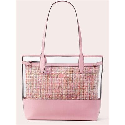 Fashion 4 - Ash See-through Tweed Large Triple Compartment Tote