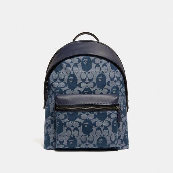 Fashion 4 - BAPE x Coach Charter Backpack In Signature Chambray