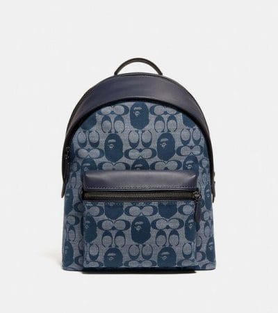 Fashion 4 - BAPE x Coach Charter Backpack In Signature Chambray