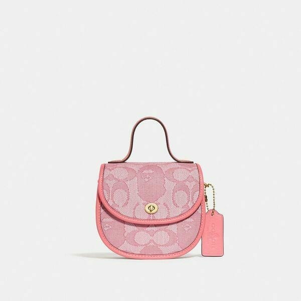 Fashion 4 - BAPE x Coach Mini Top Handle Saddle Bag In Signature Jacquard