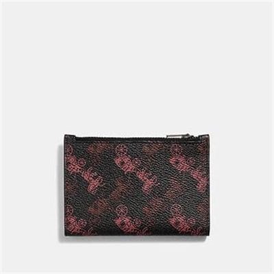 Fashion 4 - BIFOLD ZIP CARD CASE WITH HORSE AND CARRIAGE PRINT