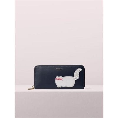 Fashion 4 - Beaded Cat Slim Continental Wallet