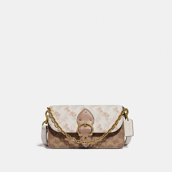 Fashion 4 - Beat Crossbody Clutch In Signature Canvas With Horse And Carriage Print