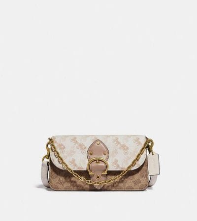 Fashion 4 - Beat Crossbody Clutch In Signature Canvas With Horse And Carriage Print
