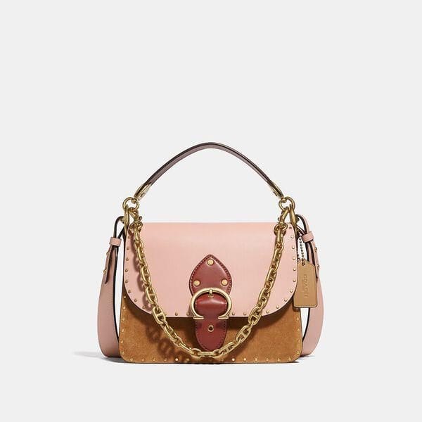 Fashion 4 - Beat Shoulder Bag In Colorblock With Rivets