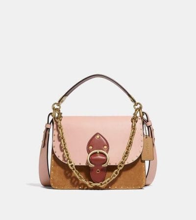 Fashion 4 - Beat Shoulder Bag In Colorblock With Rivets