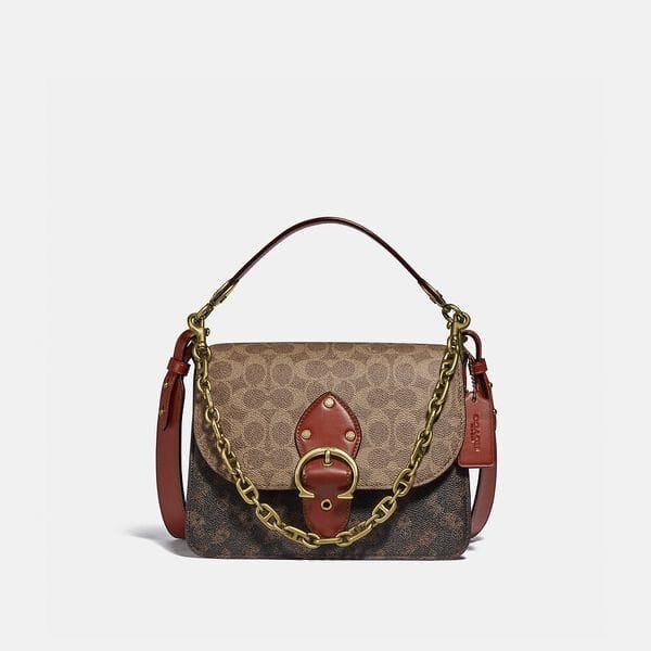 Fashion 4 - Beat Shoulder Bag In Signature Canvas With Horse And Carriage Print