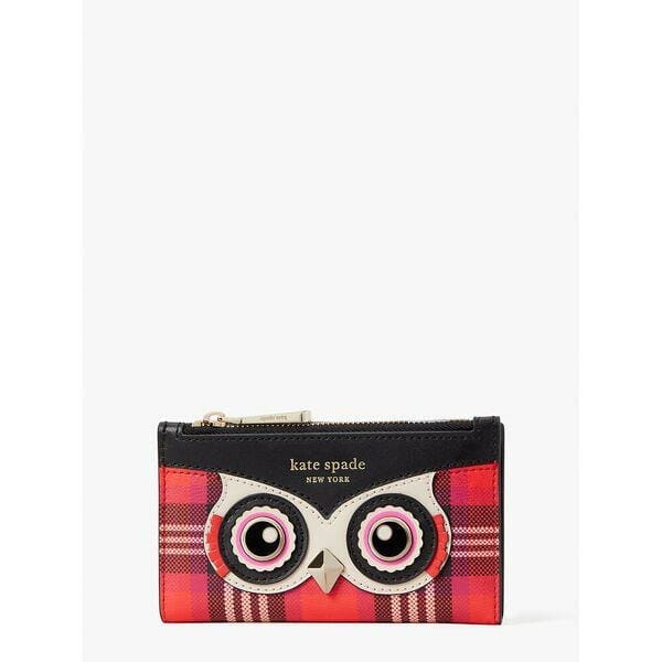 Fashion 4 - Blinx Plaid Owl Small Slim Bifold Wallet
