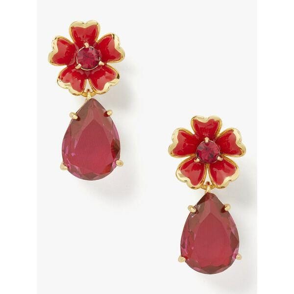 Fashion 4 - Blushing Blooms Flower Drop Earrings
