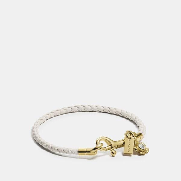 Fashion 4 - Braided Friendship Bracelet With Tea Rose Charm