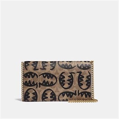 Fashion 4 - CALLIE FOLDOVER CHAIN CLUTCH IN SIGNATURE CANVAS WITH REXY BY GUANG YU