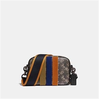 Fashion 4 - CAMERA BAG 16 WITH HORSE AND CARRIAGE PRINT AND VARSITY STRIPE