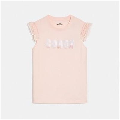Fashion 4 - COACH PRINT T-SHIRT WITH EMBROIDERED CAP SLEEVES