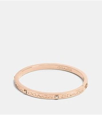 Fashion 4 - COACH SIGNATURE PAVE HINGED BANGLE