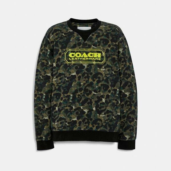 Fashion 4 - Camo Print Crewneck In Organic Cotton