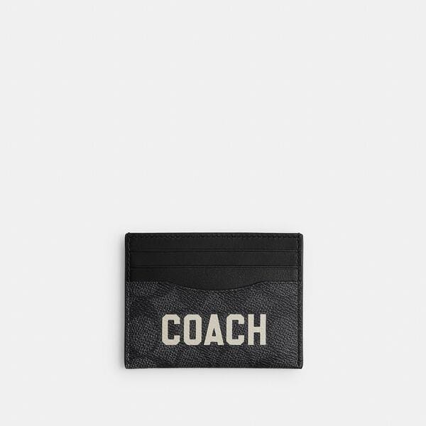 Fashion 4 - Card Case In Signature Canvas With Coach Graphic
