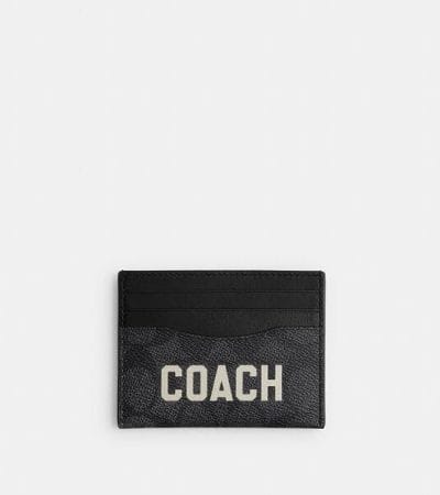 Fashion 4 - Card Case In Signature Canvas With Coach Graphic