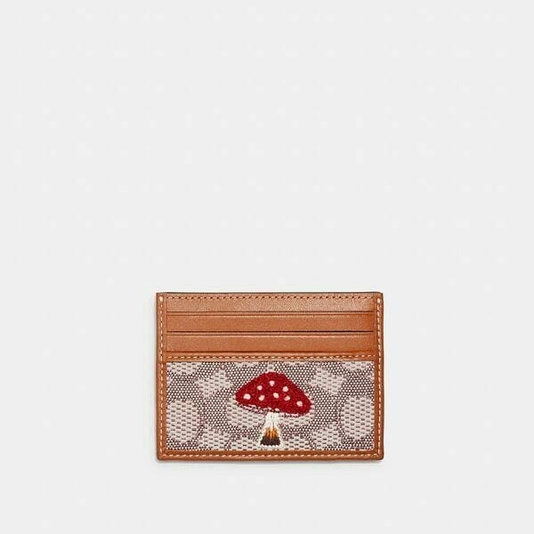 Fashion 4 - Card Case In Signature Textile Jacquard With Mushroom Motif Embroidery