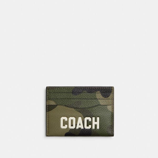 Fashion 4 - Card Case With Camo Print And Coach Graphic