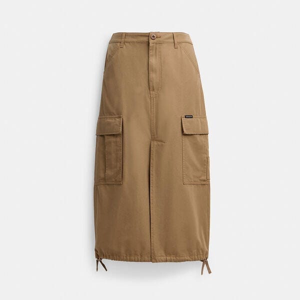 Fashion 4 - Cargo Maxi Skirt In Organic Cotton