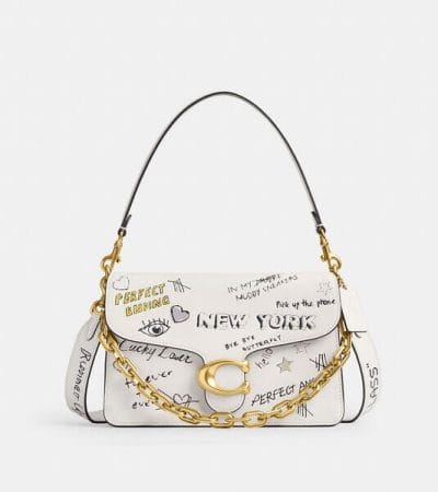 Fashion 4 - Chain Tabby Shoulder Bag With Sketch Print