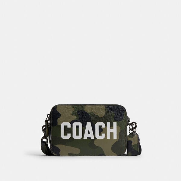 Fashion 4 - Charter Crossbody 19 With Camo Print And Coach Graphic
